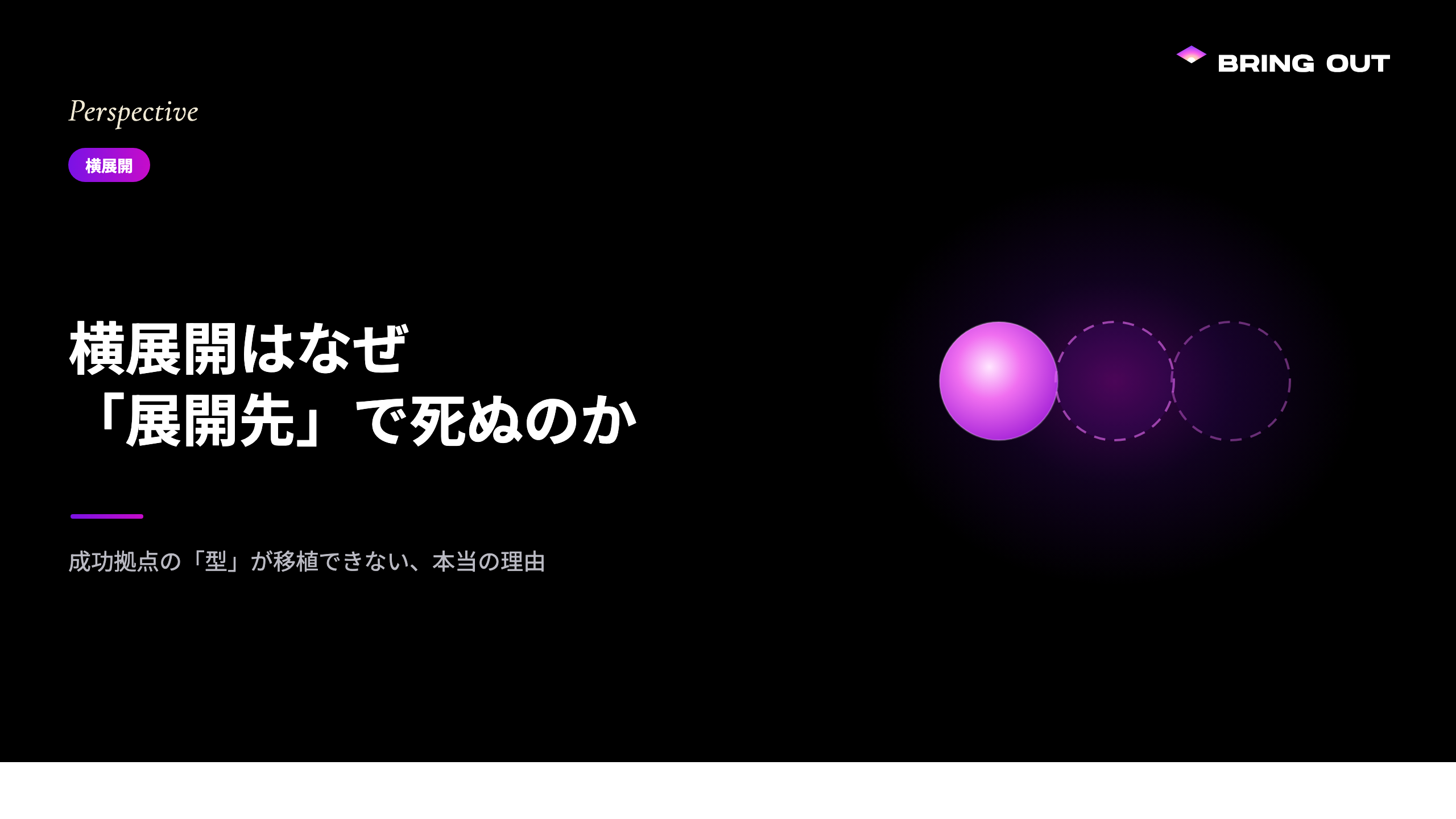 横展開はなぜ「展開先」で死ぬのか