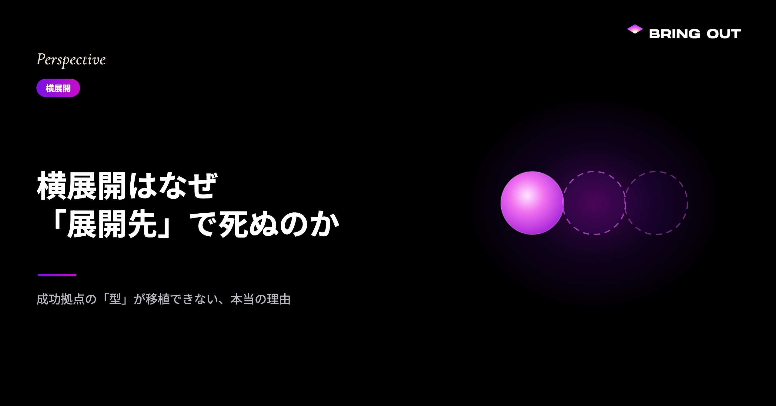 横展開はなぜ「展開先」で死ぬのか
